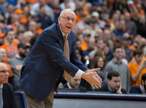 Jim Boeheim returned to the court for the first time as Syracuse's head coach since finishing his mandated nine-game suspension.