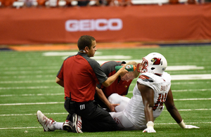 There were many instances of Louisville players taking to the ground with apparent cramping injuries throughout the game. 