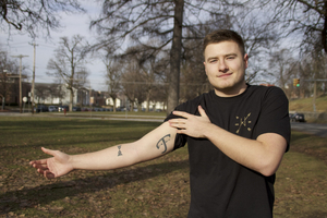 Brendan Butcher has a tattoo of the letter 