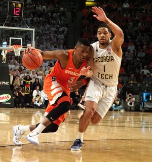 Andrew White and the Orange have trailed by double digits in eight straight games. SU will look to avenge its loss to GT in February with a 4 p.m. tip on Saturday. 