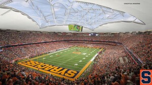 The Dome’s new roof will be semi-transparent, allowing natural light to enter the stadium.