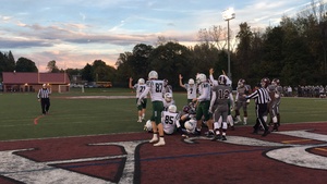 Fayetteville-Manlius anticipates a touchdown call on Tim Shaw's one-yard score in the first quarter of Friday's win.