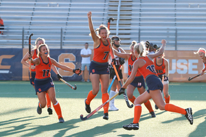 Sarah Luby scored two goals this week, one in each of the Orange's home victories over Wake Forest and Cornell.