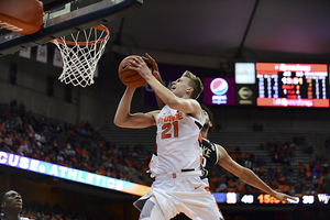 Though he weighs only 185 pounds, Marek Dolezaj has learned to employ a patient post game, absorbing contact and finishing through it.