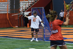 Asa Goldstock made eight saves in SU’s 16-11 win at then-No. 6 Northwestern. 