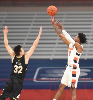 Alan Griffin came off the bench for the Orange and finished the game with a double-double.