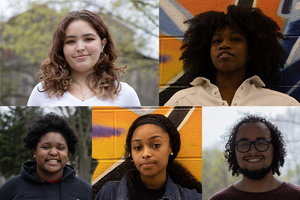 Clockwise from top left: Ana Sofía Aponte González, Darnelle Stinfort, Christian Andino Borrero, Denise Magny and KeKe Blanton.
