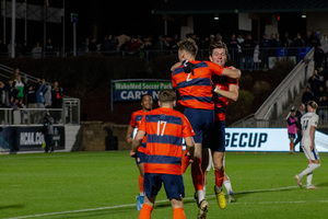 “It was a heavyweight battle today.” Levonte Johnson’s eighth game-winning goal in the 86th minute put Syracuse in the College Cup final against Indiana