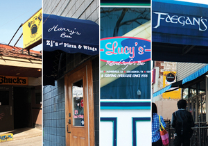 Chucks, Harrys Bar, Lucys Retired Surfers Bar and Faegans Cafe and Pub, respectively, are the four bars that remain on Marshall Street. Four others have closed since 2004, as a result of raids and lease issues.