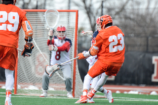 Mariano unloads a shot. He ended with two goals on the day. 