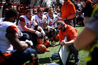 NC State's defensive line troubled Syracuse's offensive line all afternoon. The Orange finished with 59 total rushing yards and the Wolfpack sacked Eric Dungey three times. 