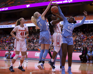 Amaya Finklea-Guity was part of Syracuse's interior plan in the second half. 