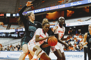 The Orange had 23 offensive rebounds against the Bobcats and out-rebounded Ohio by 25.