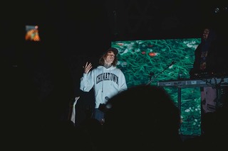 Cheat Codes member overlooks the people attending their performance at Westcott. 